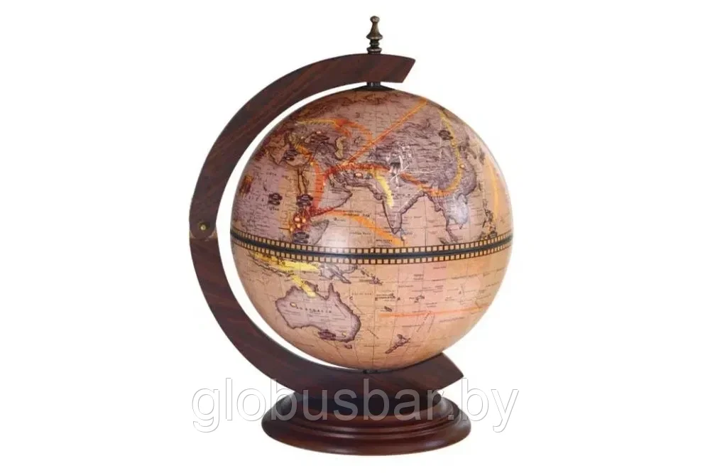 Глобус-бар настольный,современная карта мира на английском языке - фото 4 - id-p205739439