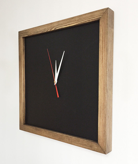 ОПТОМ Меловые часы настенные в деревянной рамке 40*40см - фото 2 - id-p28629158