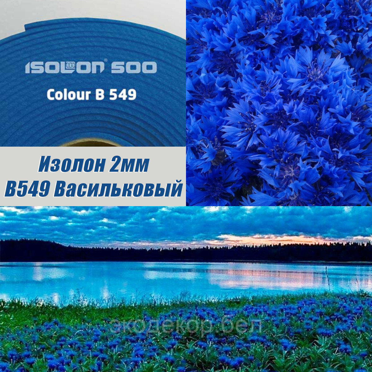 Isolon 500 (Изолон) 0,75м. B549 Васильковый, 2мм