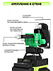 Лазерный уровень 4D самовыравнивающийся влагозащитный противоударный с сенсорным экраном и кейсом, фото 4
