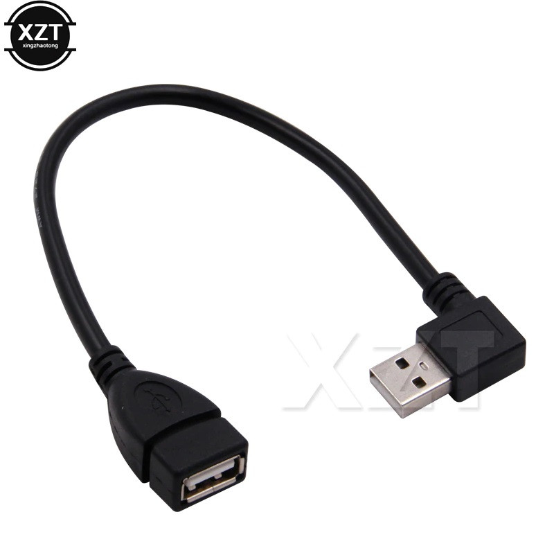 USB удлинитель 2.0 0.2м, угловой (г-образный), направленный вправо - фото 1 - id-p205917002