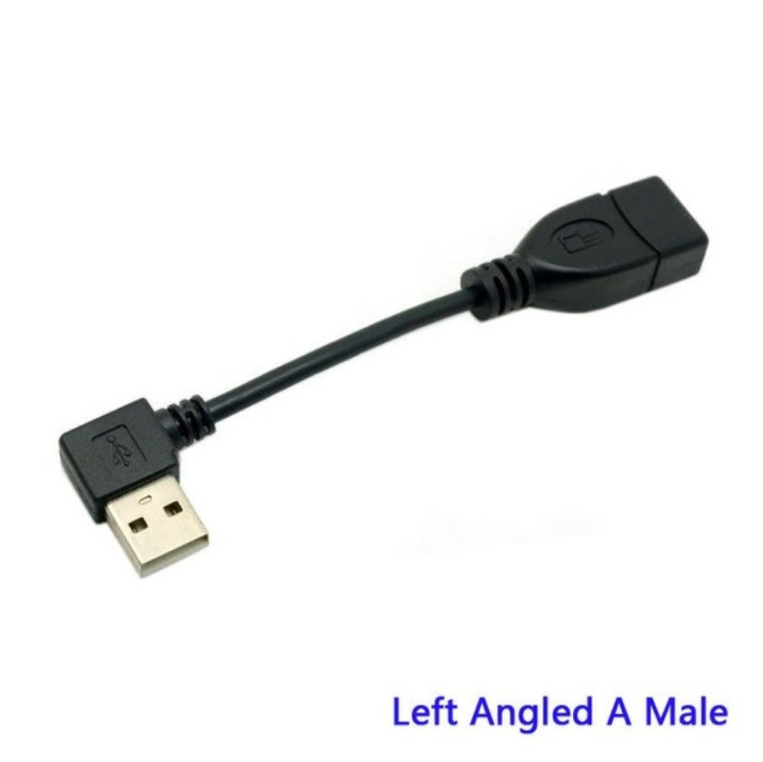 USB удлинитель 2.0 0.2м, угловой (г-образный), направленный влево