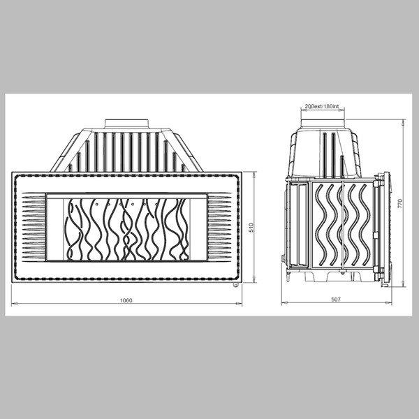 Каминная топка Decor 1000 CUIR - фото 3 - id-p81025574