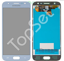 Дисплей (Модуль) Samsung J330F (J3 2017) в сборе с тачскрином Голубой