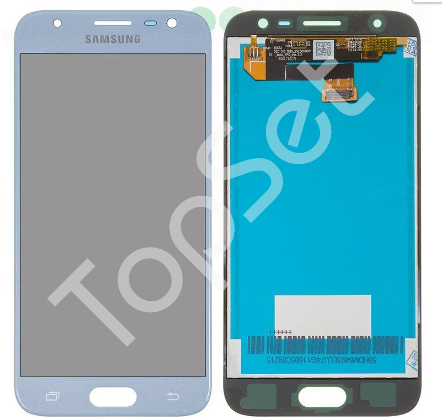 Дисплей (Модуль) Samsung J330F (J3 2017) в сборе с тачскрином Голубой - фото 1 - id-p179039314