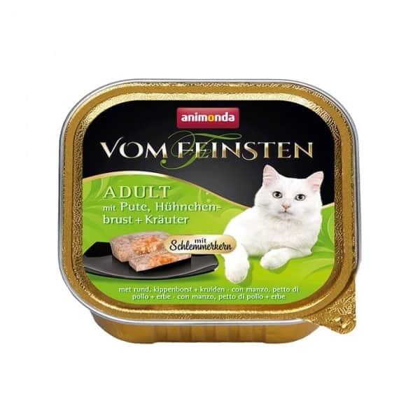 Влажный корм для кошек Animonda Vom Feinsten Kern (курица, индейка, травы) 100 гр - фото 1 - id-p205922012