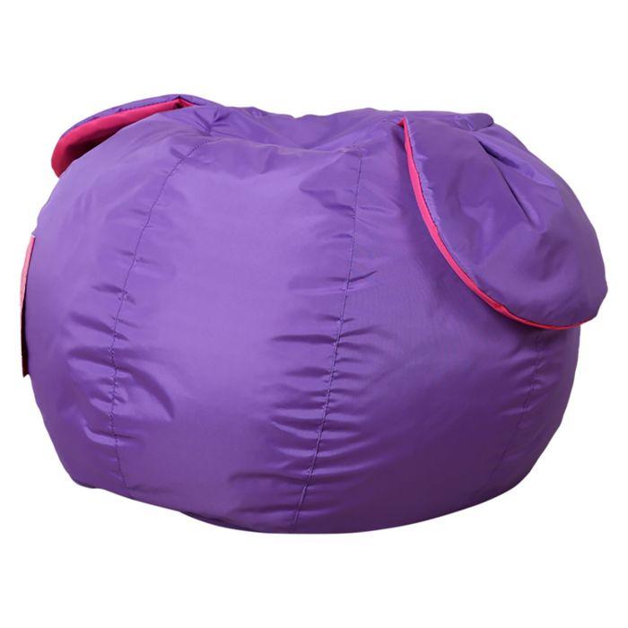 Кресло-мешок Ушастик-Мышка d50/h33 цв фиолетовый/розовый нейлон 100% п/э - фото 1 - id-p205926162