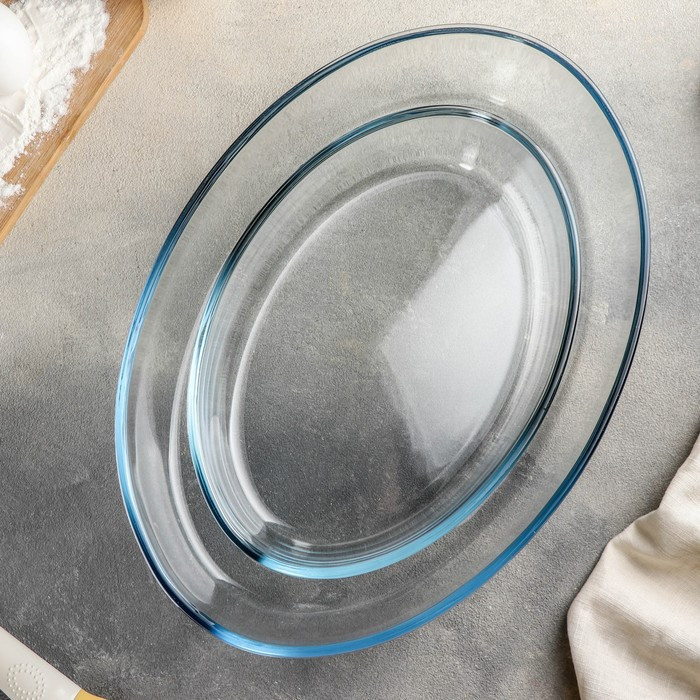 Набор форм из жаропрочного стекла для запекания Borcam, 2 предмета: 3 л, 1,5 л - фото 2 - id-p205927589