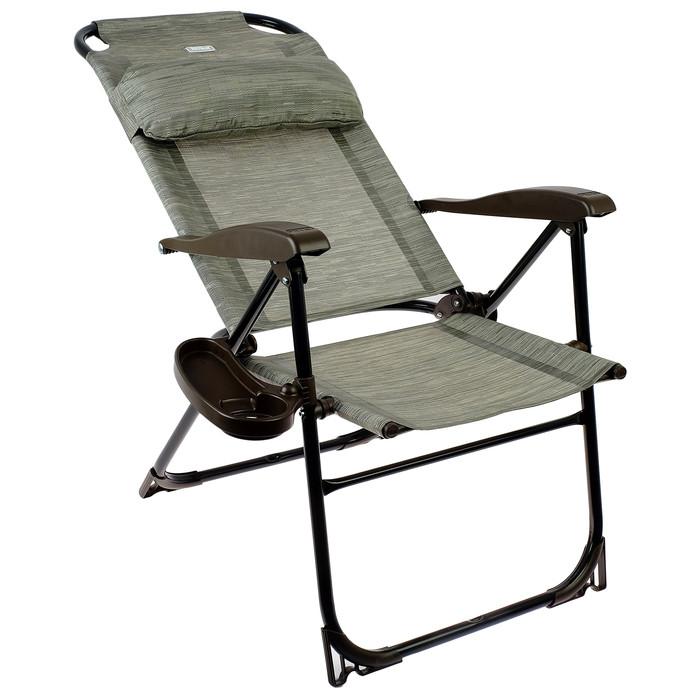 Кресло-шезлонг с полкой КШ2/4, р. 75 x 59 x 109 см, цвет серый - фото 2 - id-p205928802