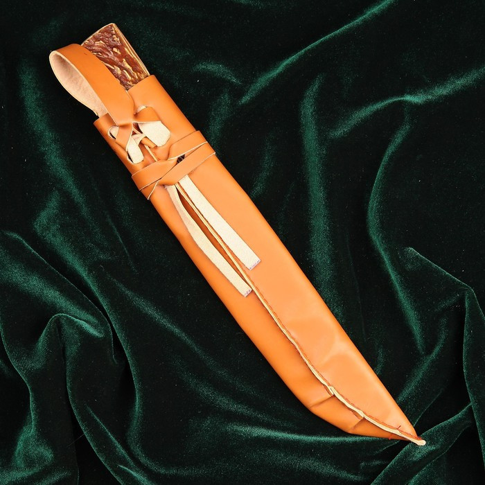 Нож Пчак Шархон, рукоять из рога косули малая, гарда с гравировкой - фото 10 - id-p205928828