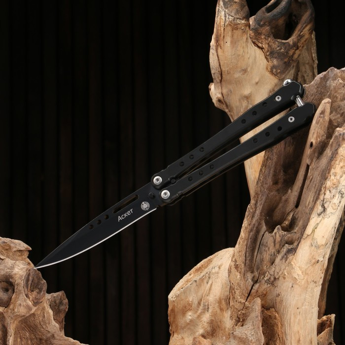 Нож-бабочка "Аскет" сталь - 420, рукоять - сталь, 20 см - фото 1 - id-p205928844