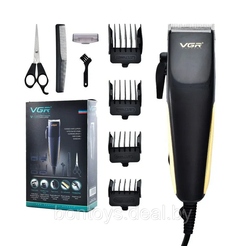 Машинка для стрижки VGR V-128 Зарядная бритва, триммер для волос, машинка для стрижки волос - фото 1 - id-p205935511