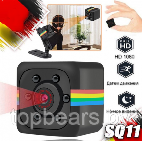 Беспроводная мини камера SQ11 Mini DV 1080P / Мини видеорегистратор/ Спорт - камера/ Ночная съемка и датчик - фото 1 - id-p205936752