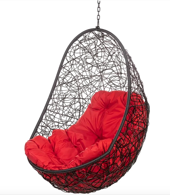 Кресло подвесное FP 0223 Без Стойки,красная подушка - фото 1 - id-p205936397
