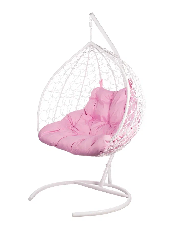 Двойное подвесное кресло FP 0272 розовая подушка - фото 1 - id-p205936444