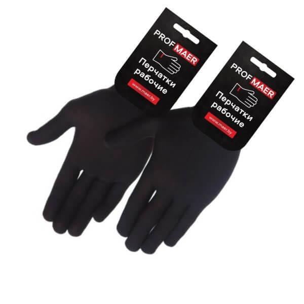 Перчатки нейлоновые черные без покрытия, р-р 8 (М) с ярлыком // GWARD Touch Black / PROFMAER - фото 1 - id-p205947381