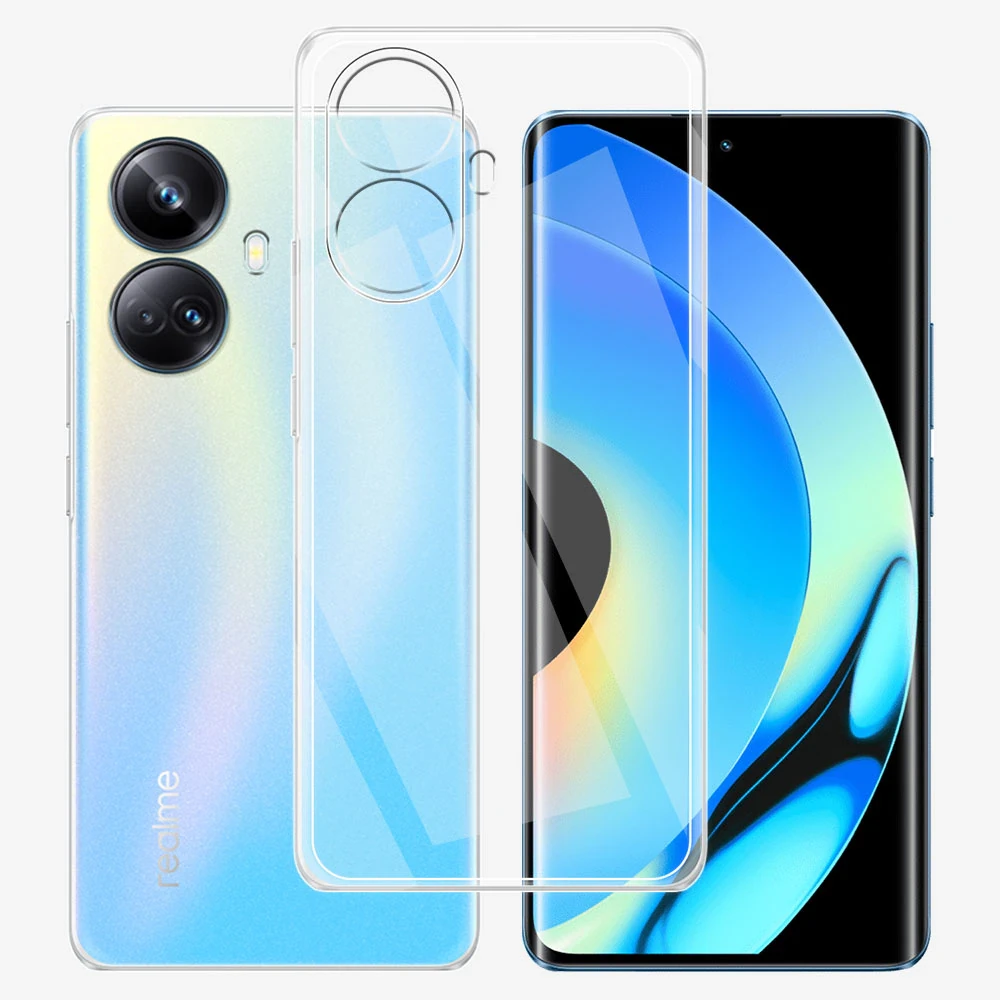 Чехол-накладка для Realme 10 pro+ 5G (силикон) прозрачный с защитой камеры - фото 2 - id-p205736810