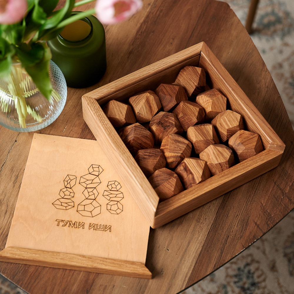 Настольная игра, деревянные балансирующие камни "Туми Иши" - фото 1 - id-p205949265
