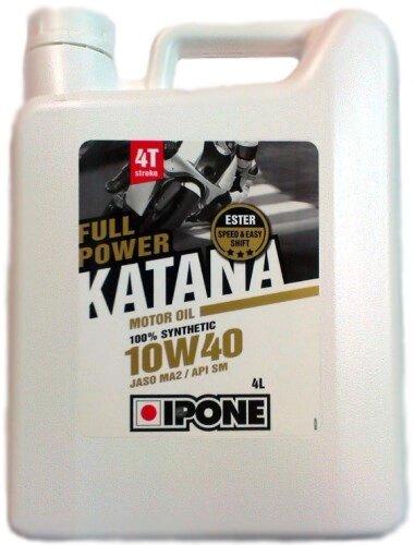 Масло для мотоцикла IPONE FULL POWER KATANA 10W40 100% Synthetic 4 л - фото 1 - id-p205976340