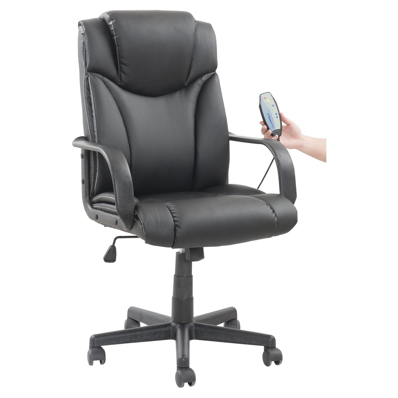 Кресло офисное BRABIX «Relax MS-001», 4 массажных модуля, экокожа, черное - фото 1 - id-p205977715