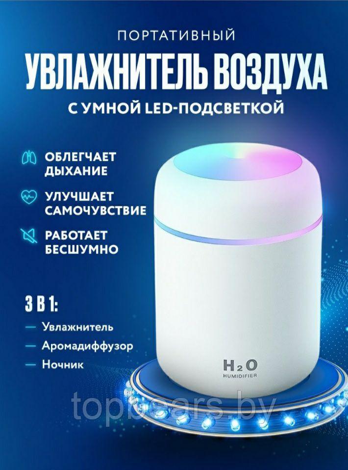 Аромадиффузор светодиодный (увлажнитель воздуха ароматический) Humidfier Белый - фото 1 - id-p200481854