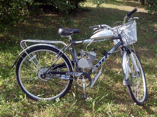 Взрослый велосипед с мотором Stels 79cc - фото 1 - id-p205975754