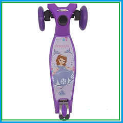 Детский самокат Принцесса фиолетовый 3-колесный Maxi макси Scooter Граффити, трехколесный для девочек Подробне