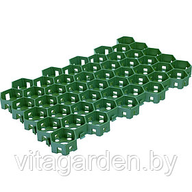 Решетка газонная пластиковая зеленая 336х544х34 мм