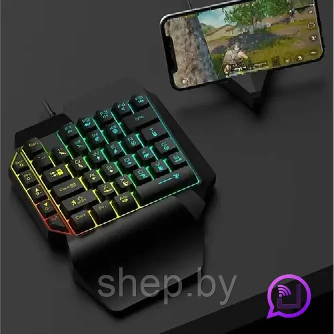 Игровая клавиатура для мобильных телефонов Unilateral Teclado Gamer JX-K8 , RGB - фото 5 - id-p205983433