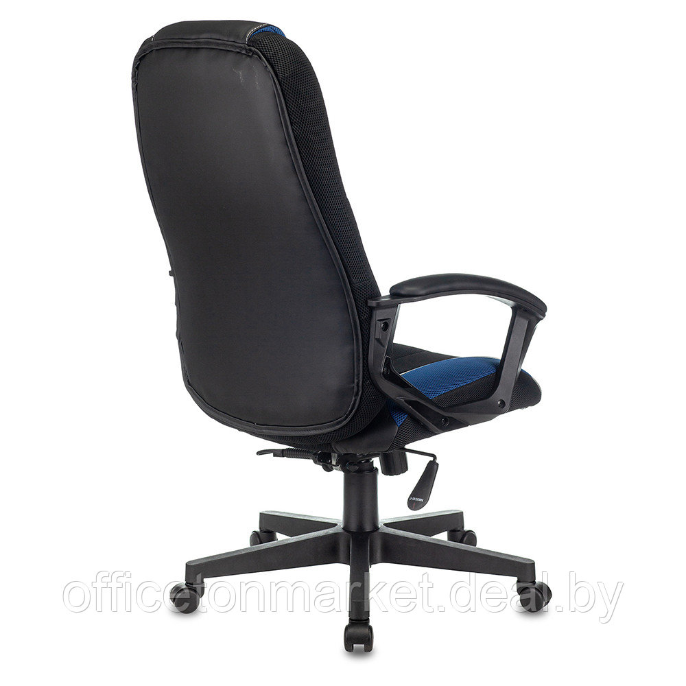 Кресло игровое "Бюрократ Zombie 9", текстиль, экокожа, пластик, черный, синий - фото 4 - id-p205601200