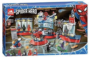 60095 Конструктор Spider Hero "Нападение на мастерскую паука", 502 детали, Человек-паук