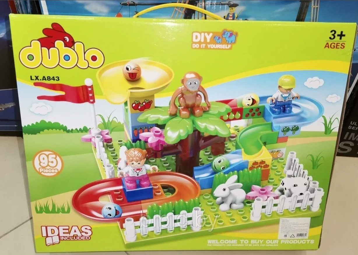 Детский Конструктор "Дубло - Горки" 88 дет., аналог лего lego, игрушка для малышей - фото 3 - id-p206002321