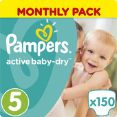 Pampers Active Baby-Dry 5 Junior (150 шт)