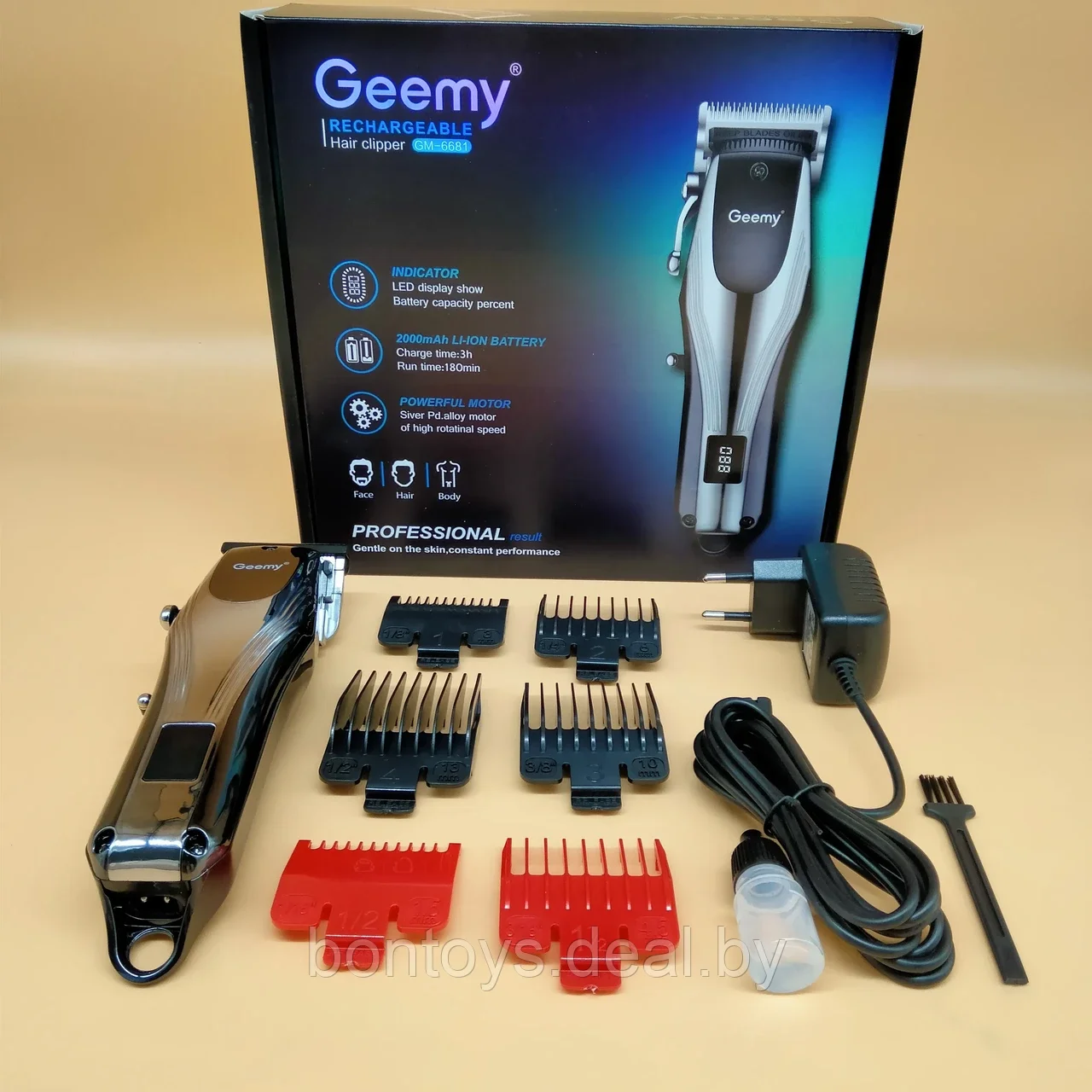 Машинка для стрижки волос Geemy GM-6681 - фото 1 - id-p206080677