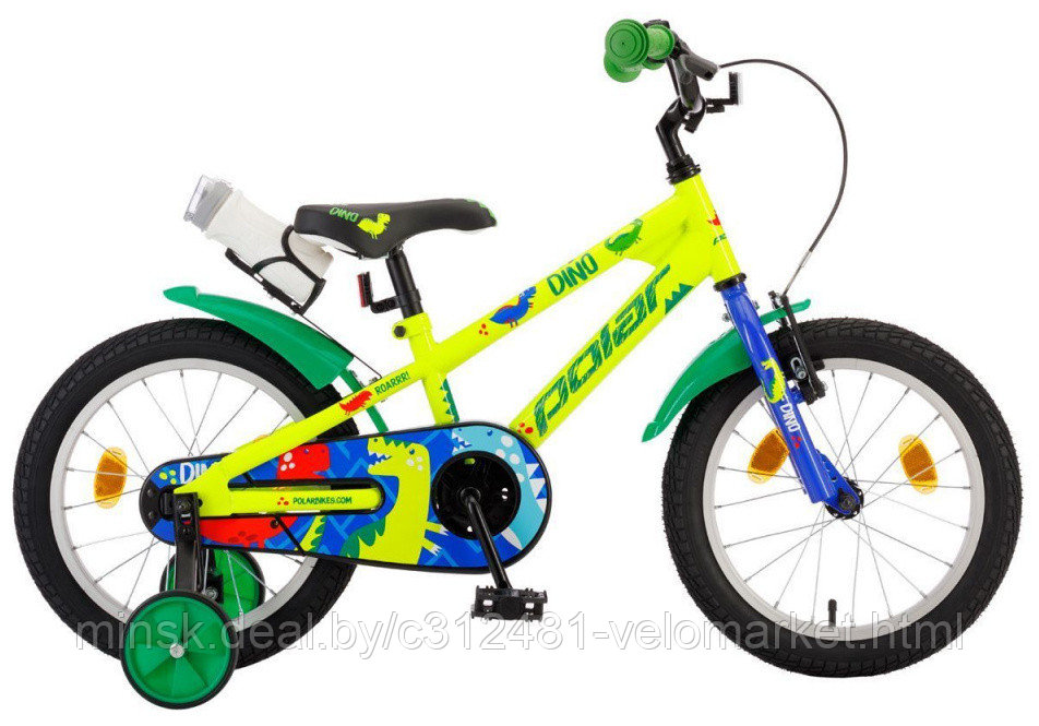 Велосипед POLAR JUNIOR 16 (Дино зелёный) - фото 2 - id-p206080727