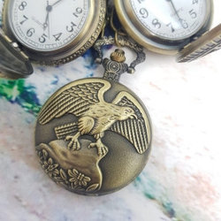 Карманные часы с цепочкой и карабином Орел