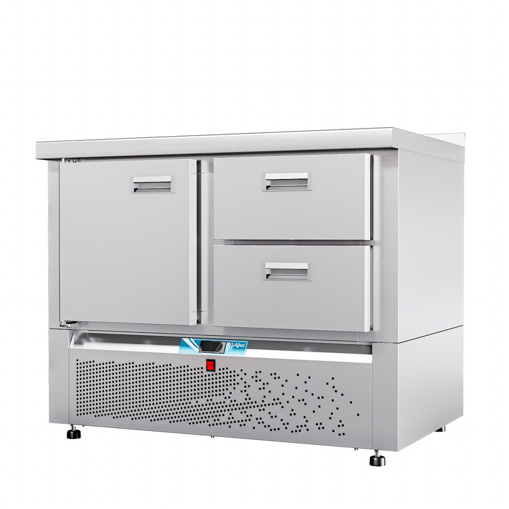 Холодильный стол Abat СХС-70Н-01 (дверь, ящики 1/2) с бортом - фото 1 - id-p206082997