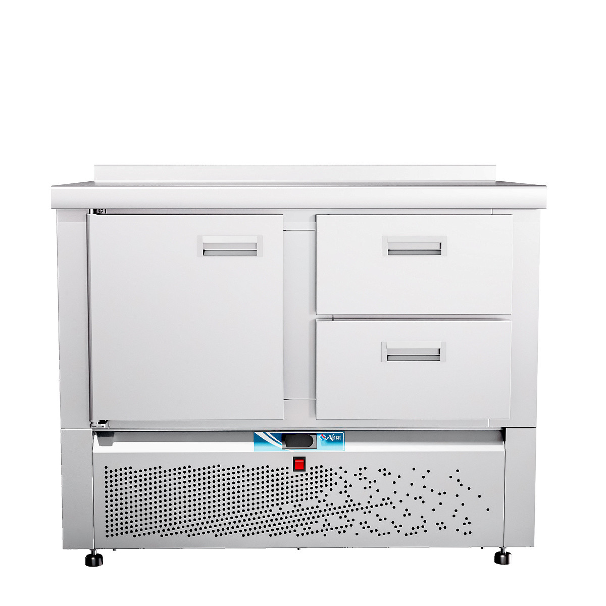 Холодильный стол Abat СХС-70Н-01 (дверь, ящики 1/2) с бортом - фото 3 - id-p206082997