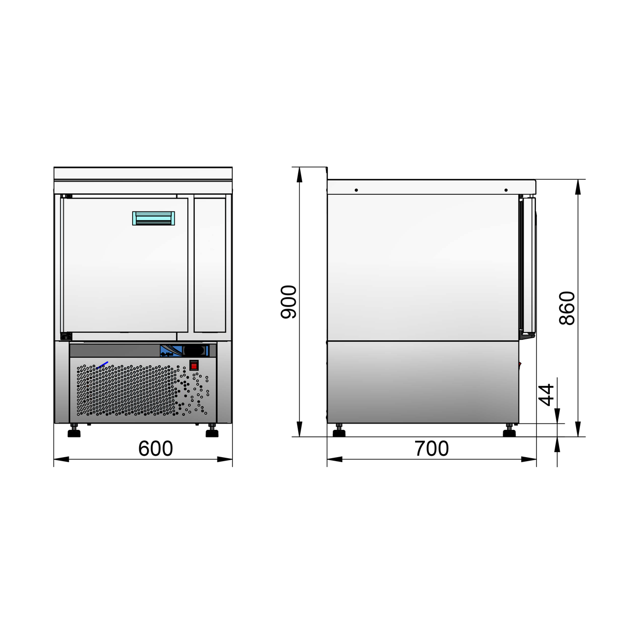 Холодильный стол Abat СХС-70Н (ящик 1) без борта - фото 3 - id-p206083002