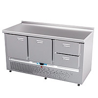 Холодильный стол Abat СХС-70Н-02 (дверь, ящики 1/2, ящик 1) с бортом
