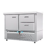 Холодильный стол Abat СХН-70Н-01 (дверь, ящики 1/2) с бортом