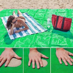 Пляжная лежанка (коврик) Анти Песок Sand Free Mat Салатовый