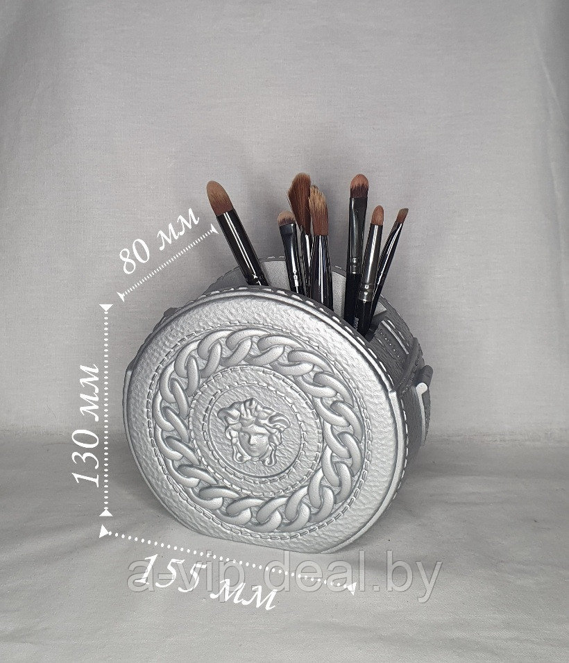 Ваза декоративная Сумочка для искусственных цветов и сухоцветов, круглая, серебро - фото 2 - id-p206092546