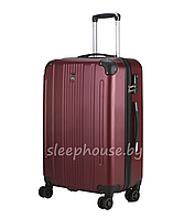 Дорожный чемодан-спиннер на колёсах L: 71x52x27 см (Бордовый) Aolard Travel Поликарбонат