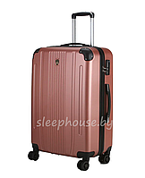 Дорожный чемодан-спиннер на колёсах L: 71x52x27 см (Пудра) Aolard Travel Поликарбонат