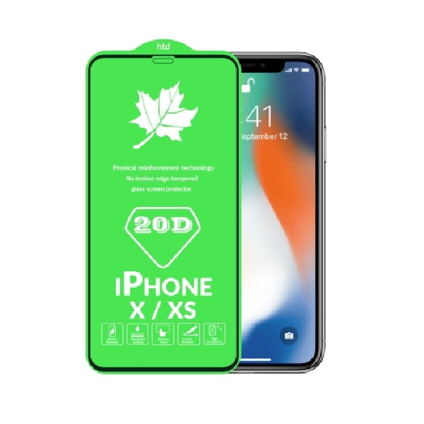 Защитное стекло 3d-100d для Apple Iphone X / Xs черный (полная проклейка) - фото 3 - id-p85771365