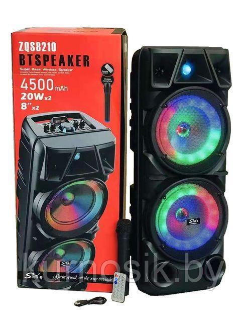 Колонка акустическая портативная BT Speaker ZQS8210 с микрофоном и пультом - фото 1 - id-p206120805