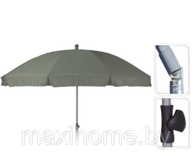 Зонт складной пляжный, д. 250 см Серый - фото 1 - id-p206156035