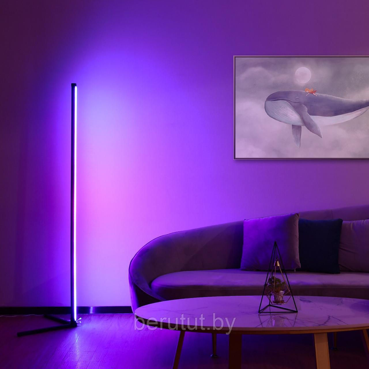 Напольный светильник RGB, лампа напольная светодиодная 150 см