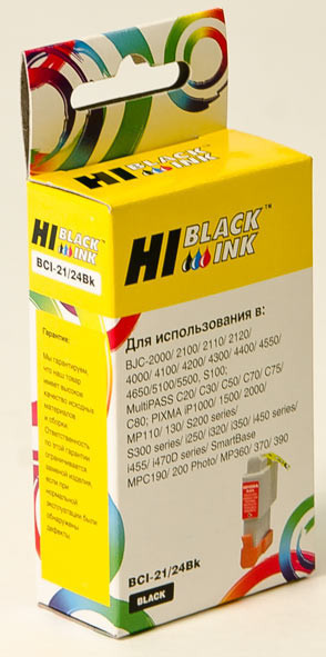 Картридж BCI-21Bk/ 0954A002 (для Canon BJ-S100/ BJC-2100/ BJC-4100/ BJC-4300/ BJC-4550) Hi-Black, чёрный